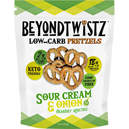 Keto-friendly Pretzel Snacks - BeyondTwistz Sour Cream and Onion